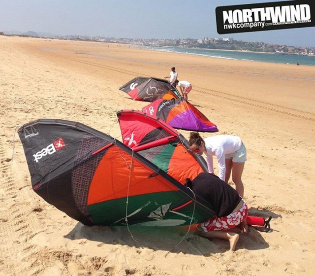 Preparando el equipo de kite